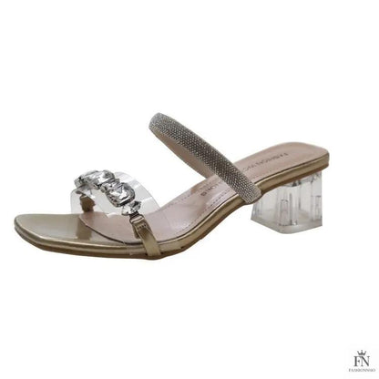 Crystal Embellish Flat Sandals - Fashionnsio