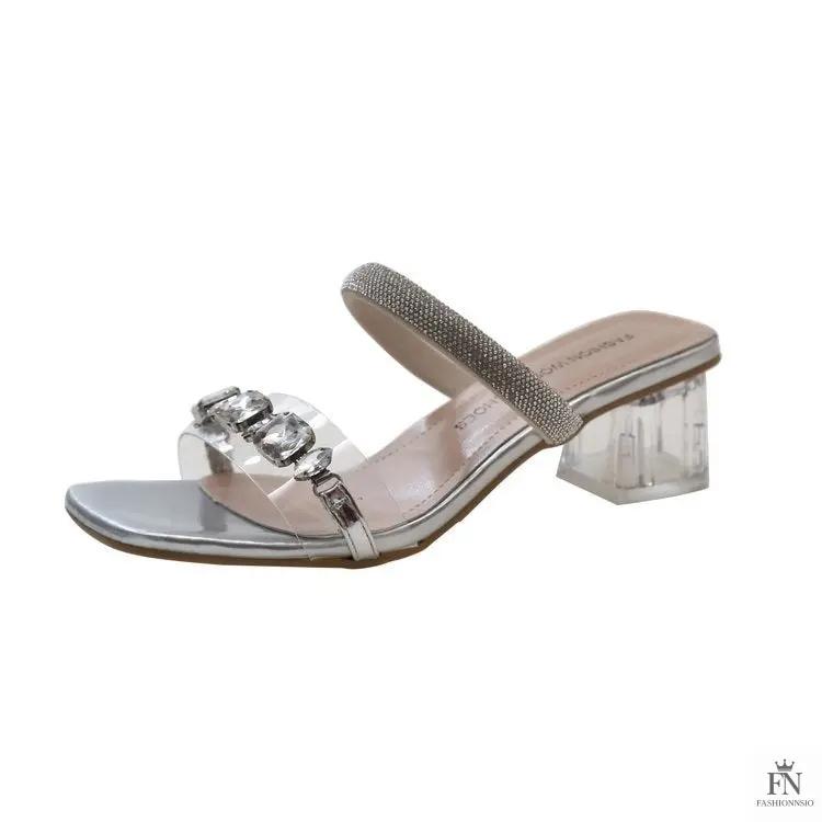 Crystal Embellish Flat Sandals - Fashionnsio