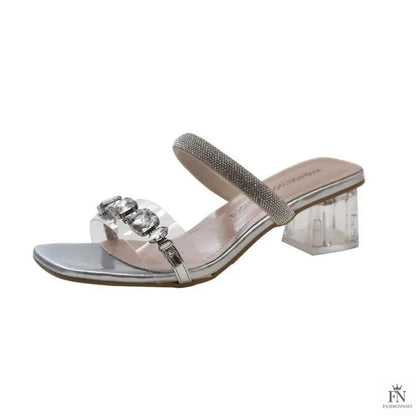 Crystal Embellish Flat Sandals - Fashionnsio