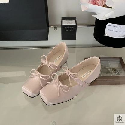 Princess Ballet Bow Flats - Fashionnsio