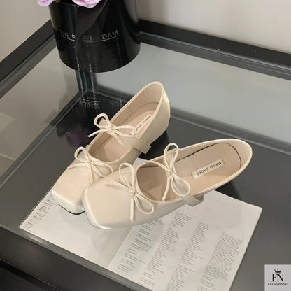 Princess Ballet Bow Flats - Fashionnsio