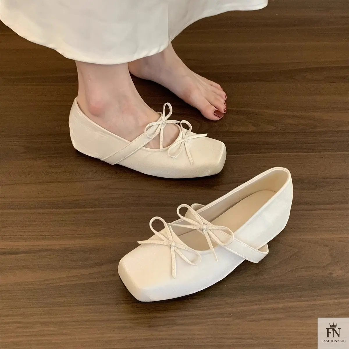 Princess Ballet Bow Flats - Fashionnsio