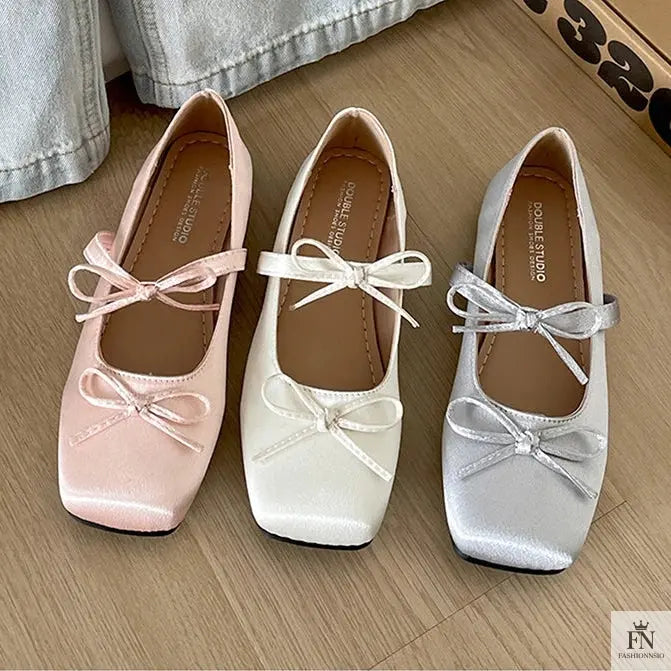 Princess Bow Ballet Flats - Fashionnsio