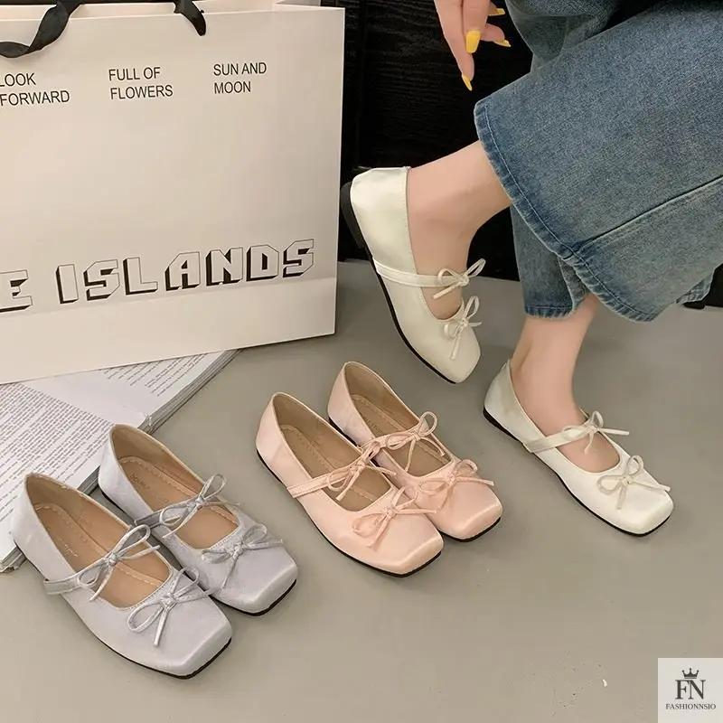 Princess Bow Ballet Flats - Fashionnsio