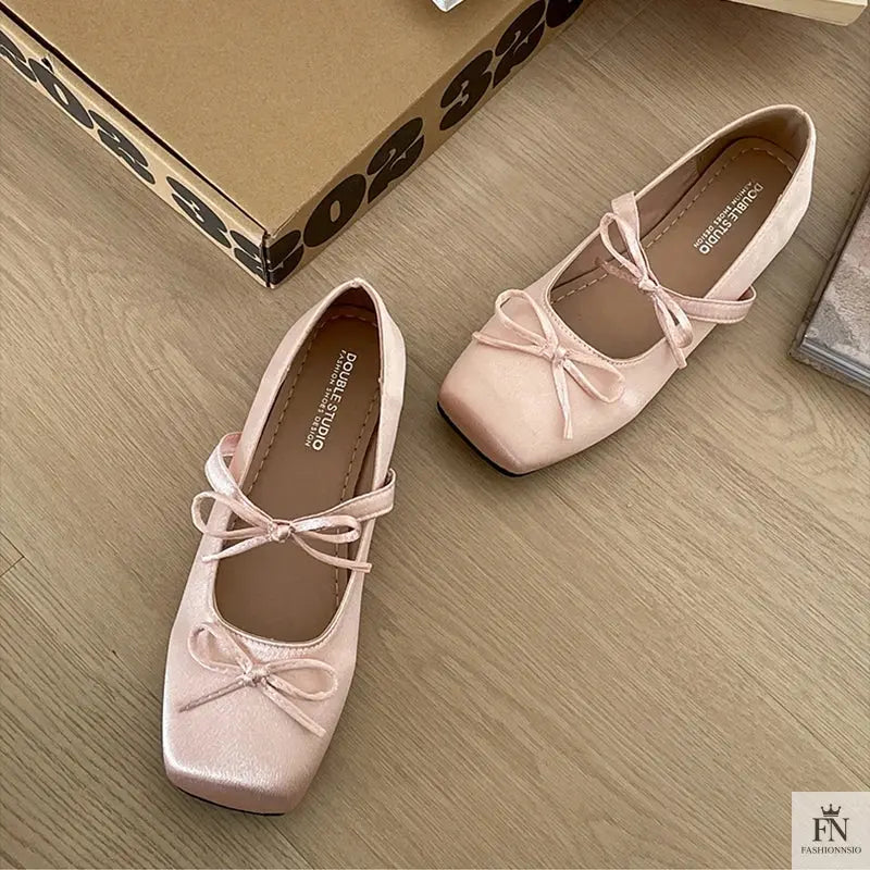 Princess Bow Ballet Flats - Fashionnsio