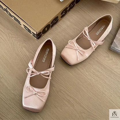Princess Bow Ballet Flats - Fashionnsio