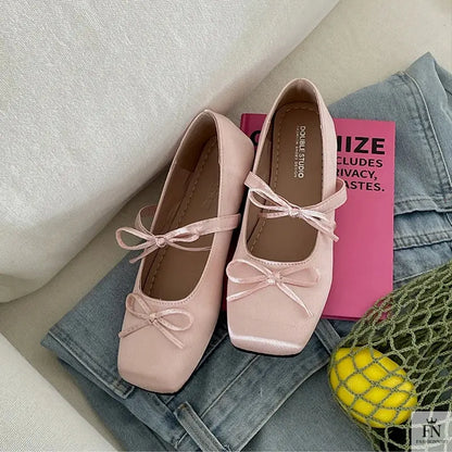 Princess Bow Ballet Flats - Fashionnsio