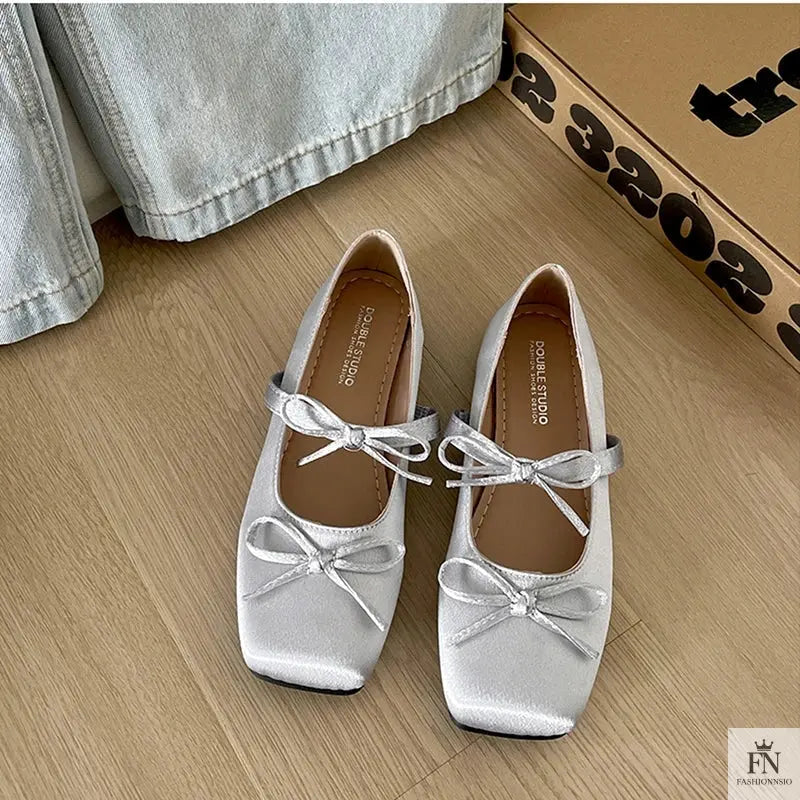 Princess Bow Ballet Flats - Fashionnsio