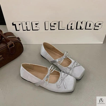Princess Bow Ballet Flats - Fashionnsio