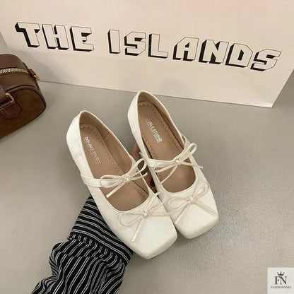 Princess Bow Ballet Flats - Fashionnsio