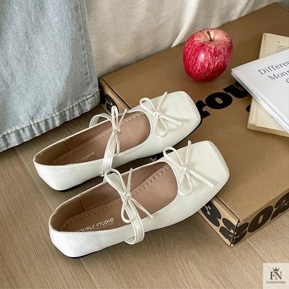 Princess Bow Ballet Flats - Fashionnsio