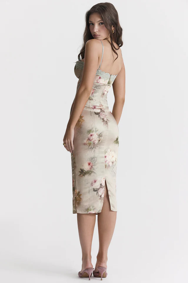 Flower Print Midi Dress