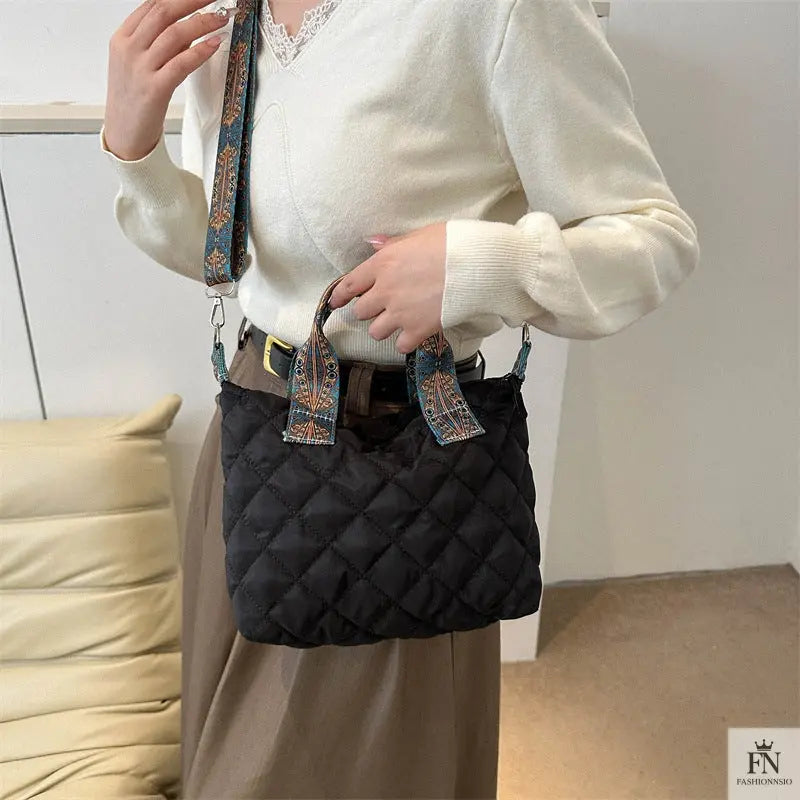 Quilted Padded Crossbody/Tote Bags - Fashionnsio