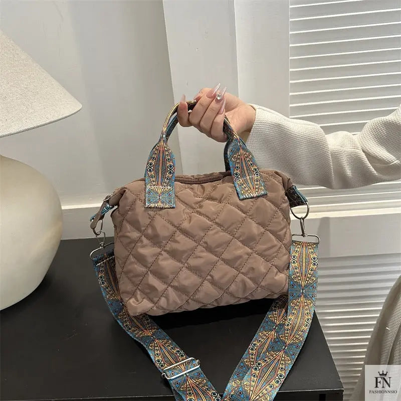 Quilted Padded Crossbody/Tote Bags - Fashionnsio