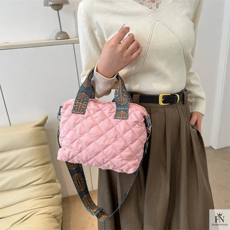 Quilted Padded Crossbody/Tote Bags - Fashionnsio