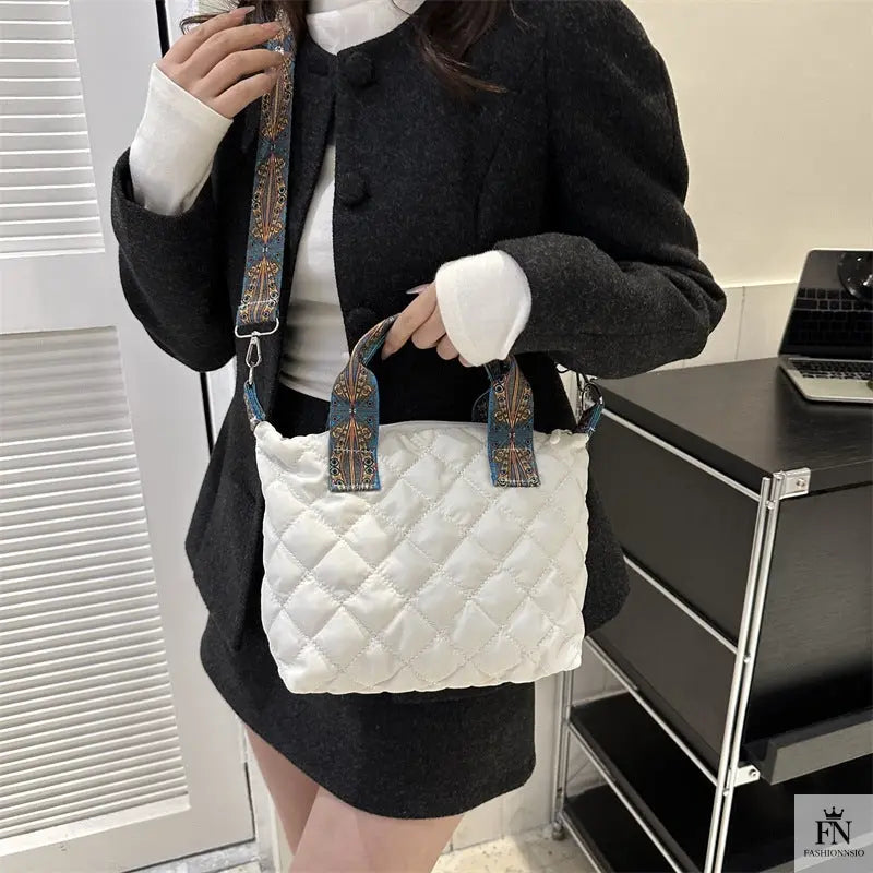 Quilted Padded Crossbody/Tote Bags - Fashionnsio