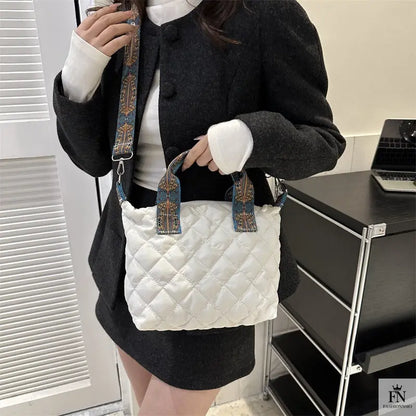 Quilted Padded Crossbody/Tote Bags - Fashionnsio