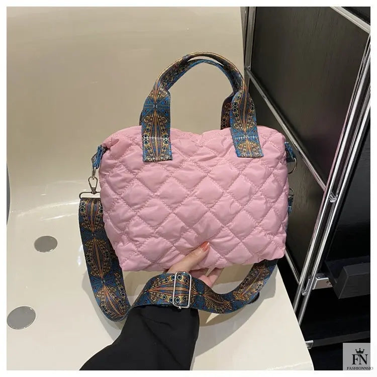 Quilted Padded Crossbody/Tote Bags - Fashionnsio
