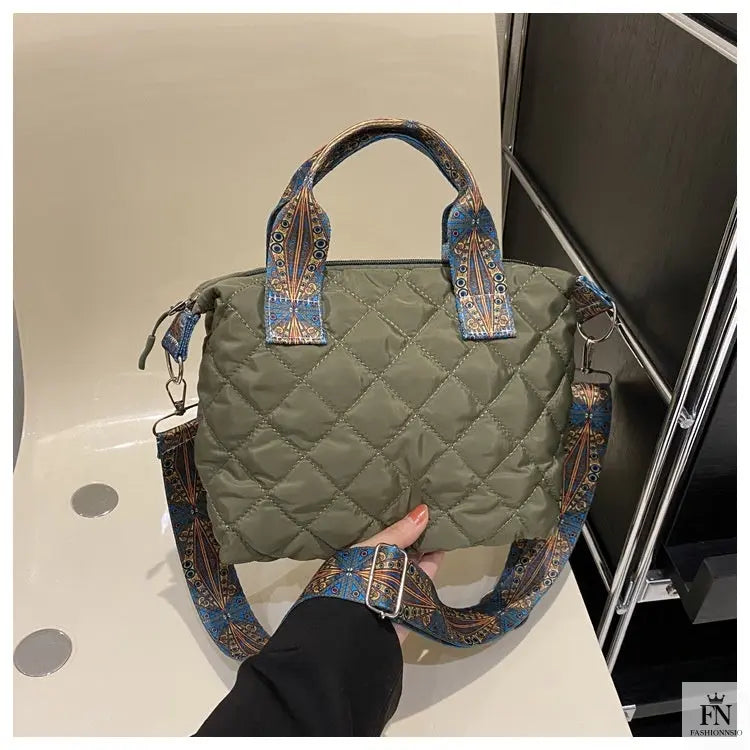 Quilted Padded Crossbody/Tote Bags - Fashionnsio