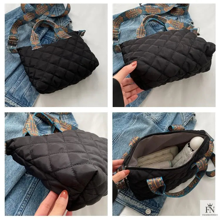 Quilted Padded Crossbody/Tote Bags - Fashionnsio