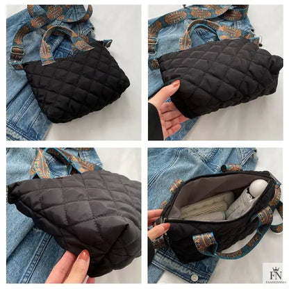 Quilted Padded Crossbody/Tote Bags - Fashionnsio