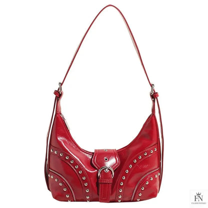 Retro Rivet Belt Buckle Shoulder Bags - Fashionnsio