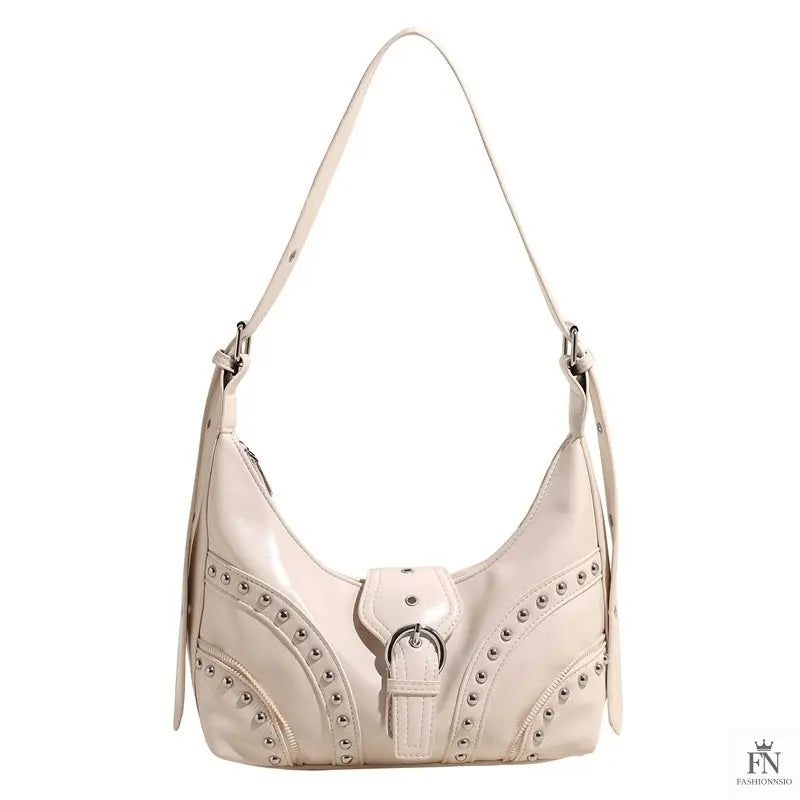 Retro Rivet Belt Buckle Shoulder Bags - Fashionnsio