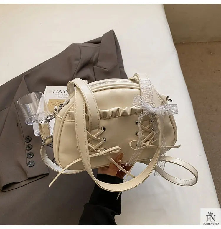 Bow Tie Bandage Shoulder Bags - Bow Bag - Fashionnsio