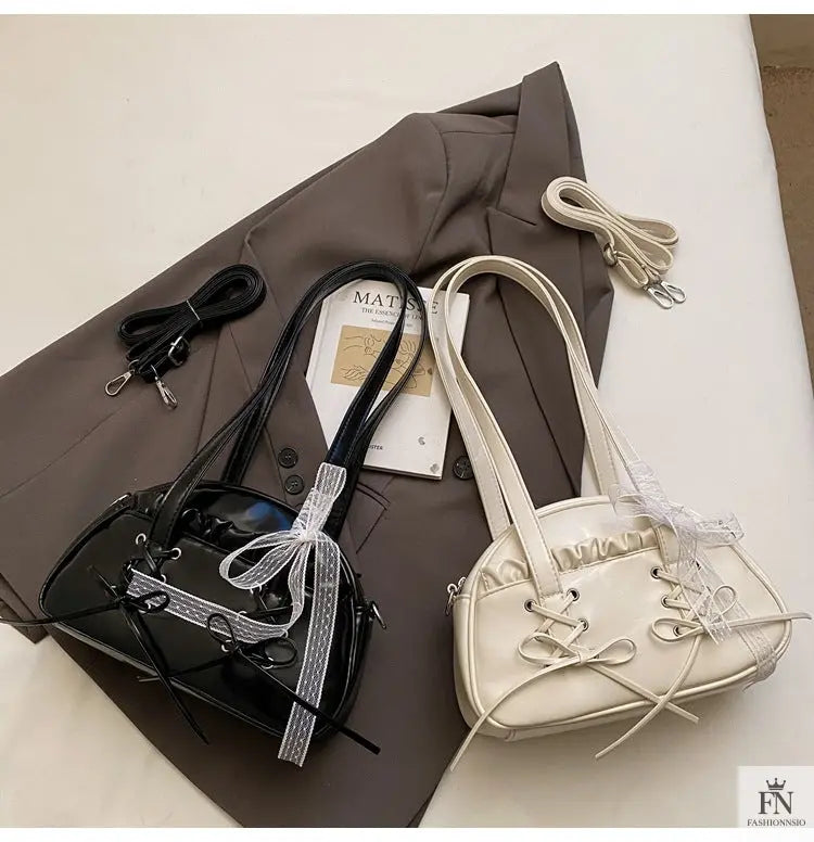 Bow Tie Bandage Shoulder Bags - Bow Bag - Fashionnsio