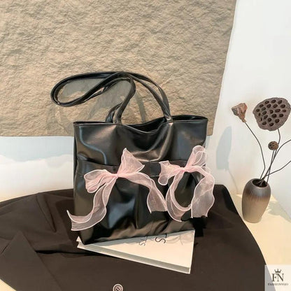 Ribbon Bow Tote Bags - Fashionnsio