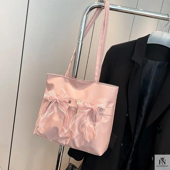 Ribbon Bow Tote Bags - Fashionnsio