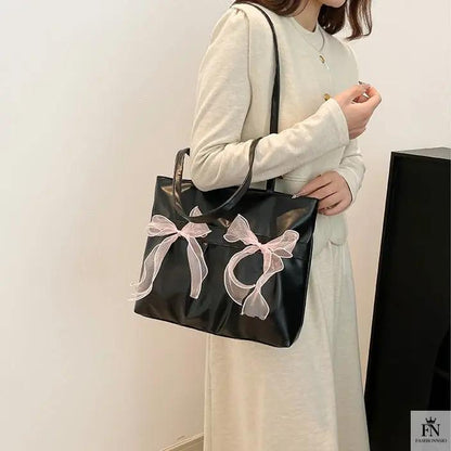 Ribbon Bow Tote Bags - Fashionnsio