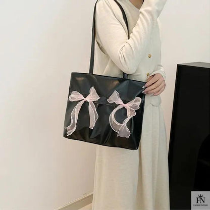 Ribbon Bow Tote Bags - Fashionnsio