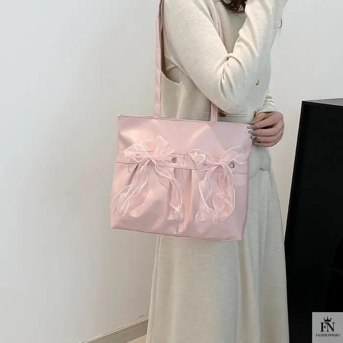 Ribbon Bow Tote Bags - Fashionnsio