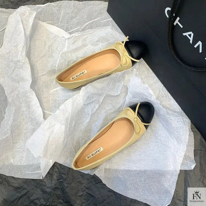 Round Toe Bowknot Flats - Fashionnsio