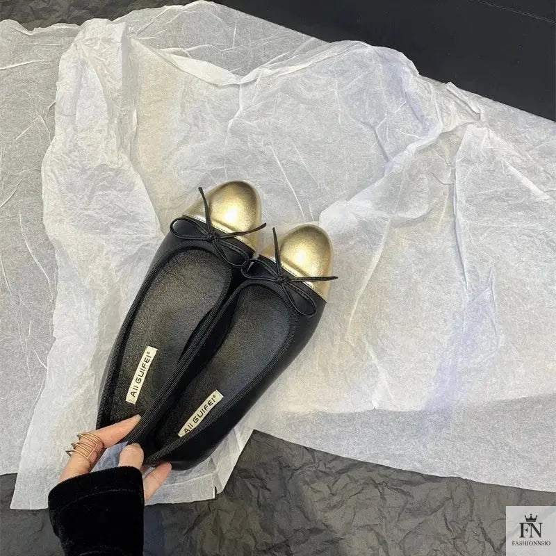 Round Toe Bowknot Flats - Fashionnsio