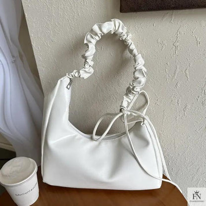 Ruched Handle Shoulder Bags - Fashionnsio