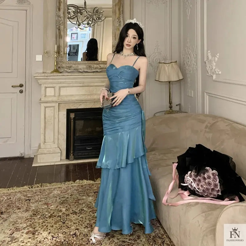 Ruffle Mermaid Evening Gowns - Fashionnsio