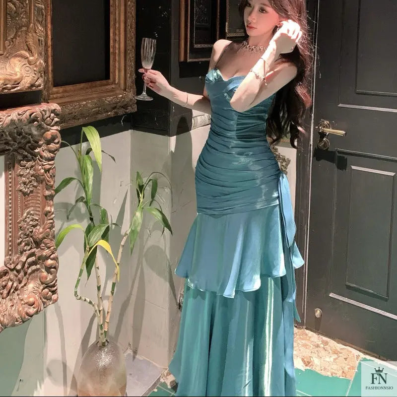 Ruffle Mermaid Evening Gowns - Fashionnsio