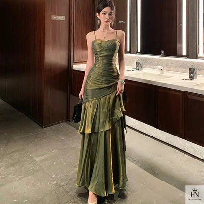 Ruffle Mermaid Evening Gowns - Fashionnsio