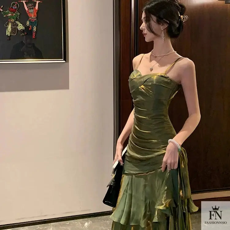 Ruffle Mermaid Evening Gowns - Fashionnsio