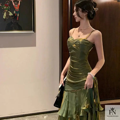 Ruffle Mermaid Evening Gowns - Fashionnsio