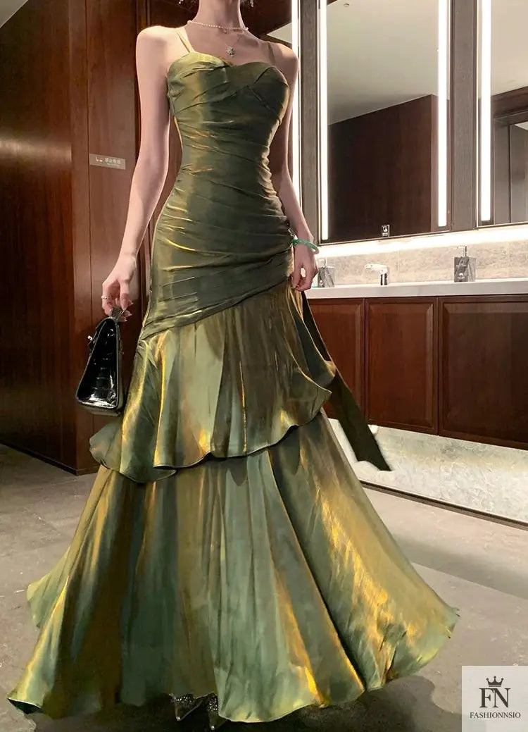 Ruffle Mermaid Evening Gowns - Fashionnsio