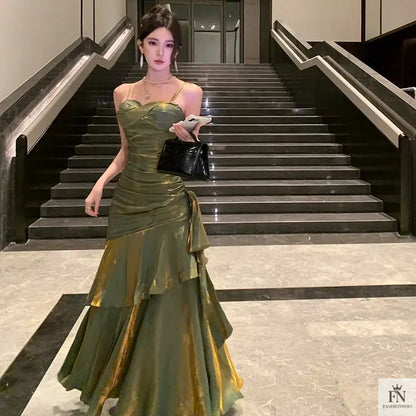 Ruffle Mermaid Evening Gowns - Fashionnsio