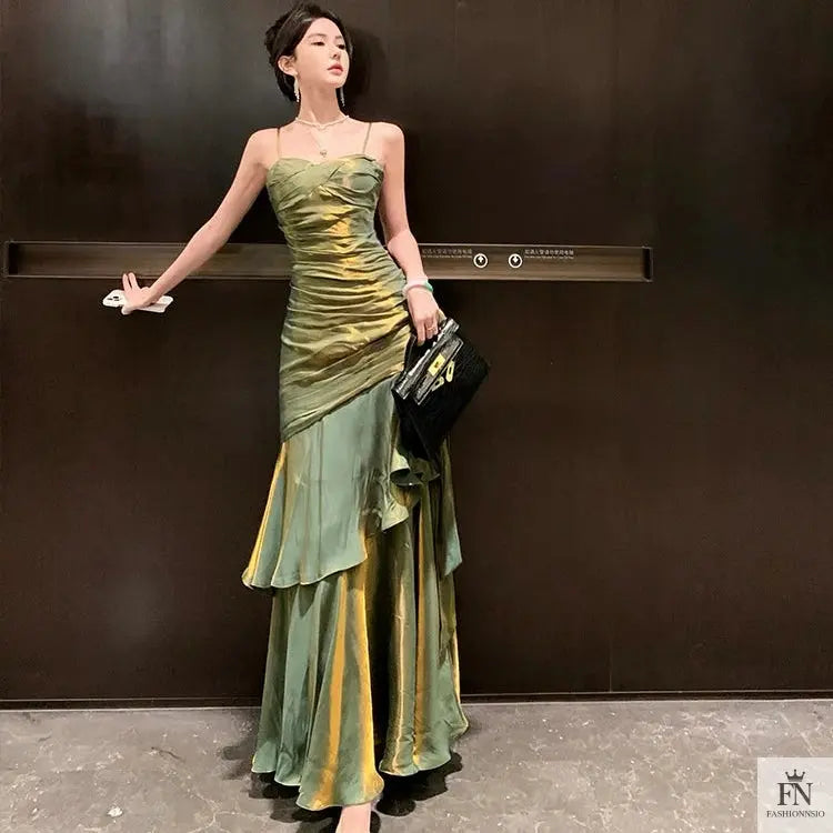 Ruffle Mermaid Evening Gowns - Fashionnsio