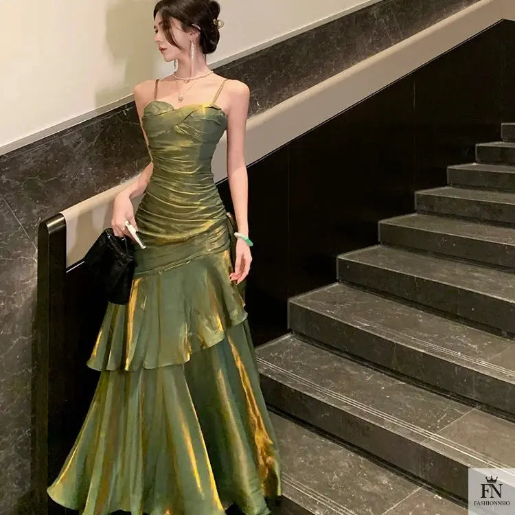 Ruffle Mermaid Evening Gowns - Fashionnsio