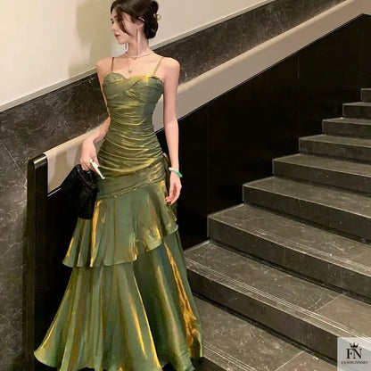 Ruffle Mermaid Evening Gowns - Fashionnsio