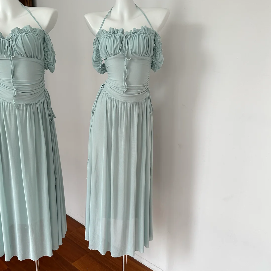 Waist Slimming Layered Maxi Dress - Fashionnsio