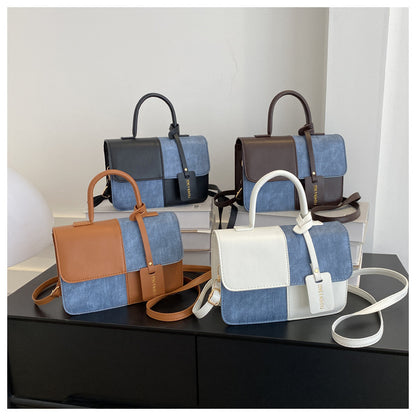 Contrast Color Denim Handbags/Sling Bags