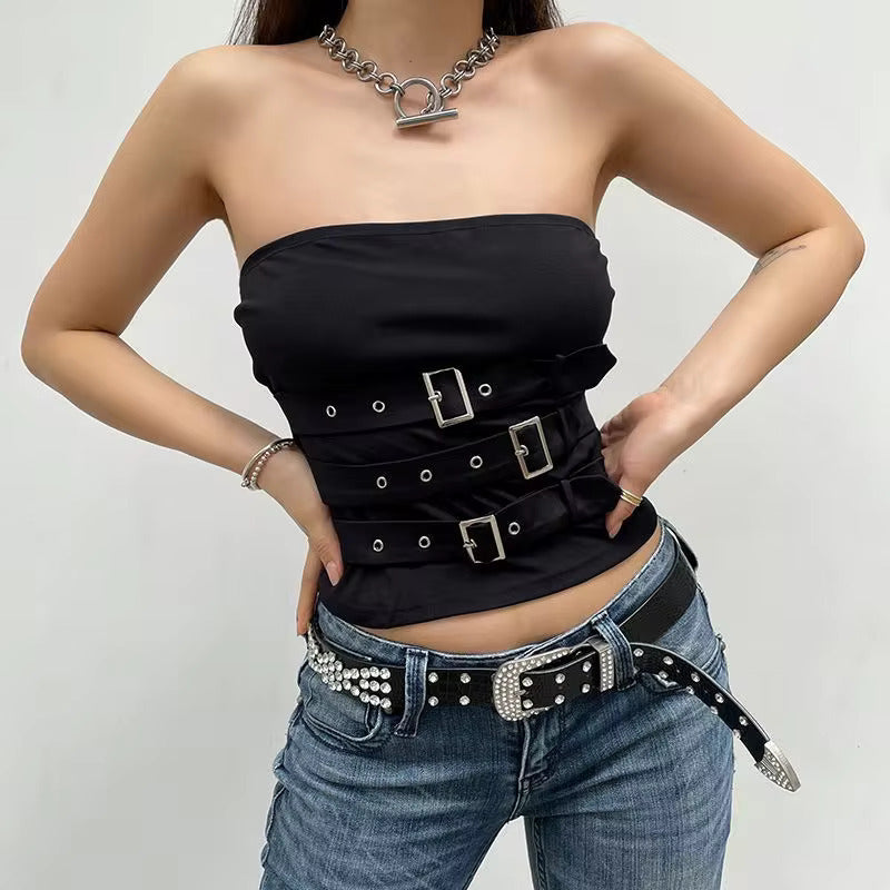 Strapless Belt Buckle Adjustable Top